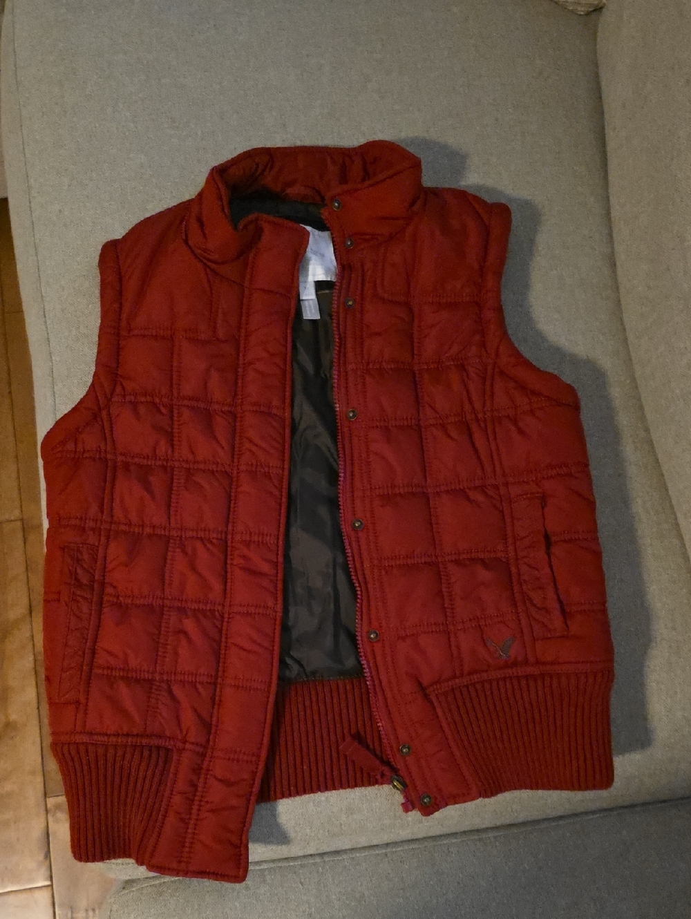 American Eagle Outfitters Light Blue Label Quilted Vest